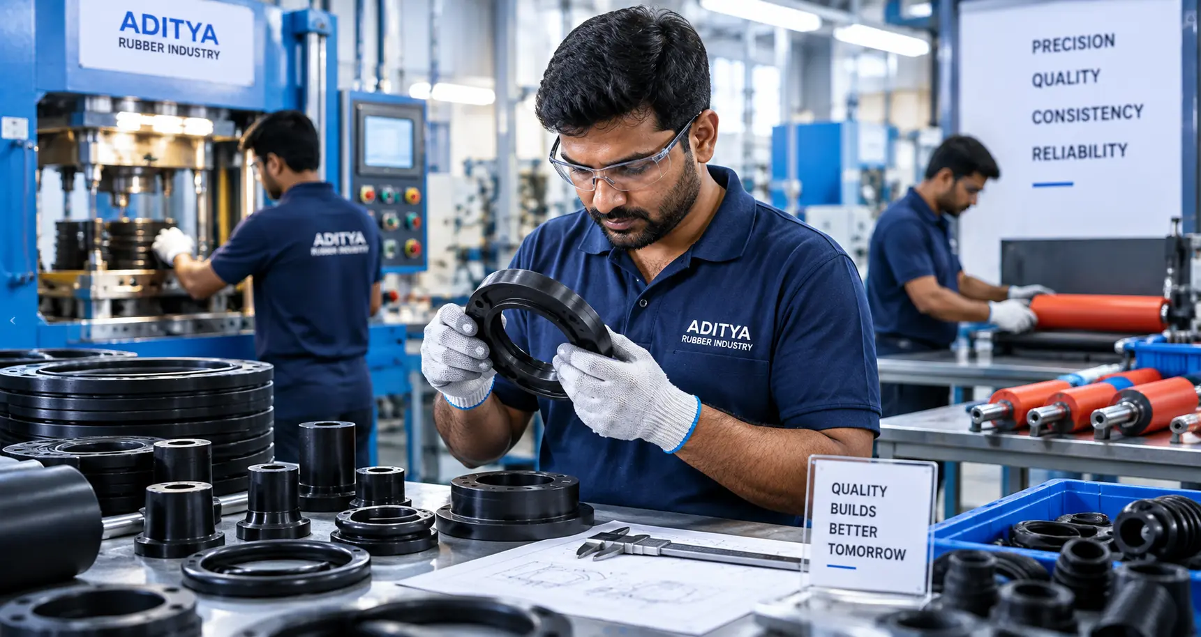 Aditya Rubber Industry Product Manufacturing Work